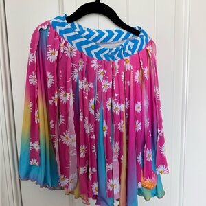 Twirly girl Pink Pleated Skater Mini Dress for Casual Occasions